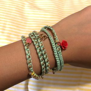Juicy Couture Turquoise Charm Wrap Bracelet